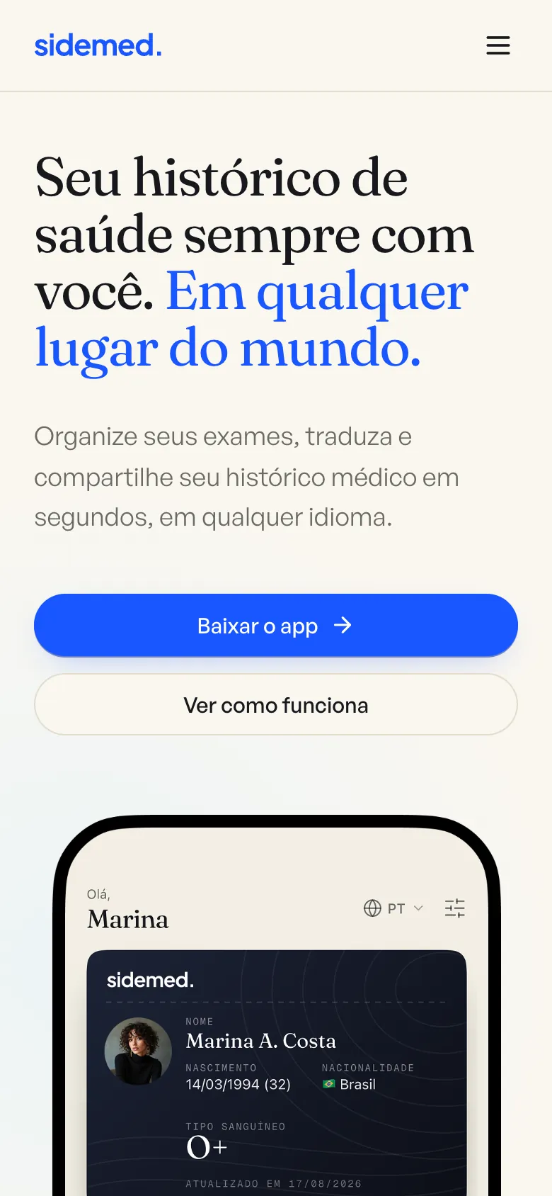 Sidemed, celular
